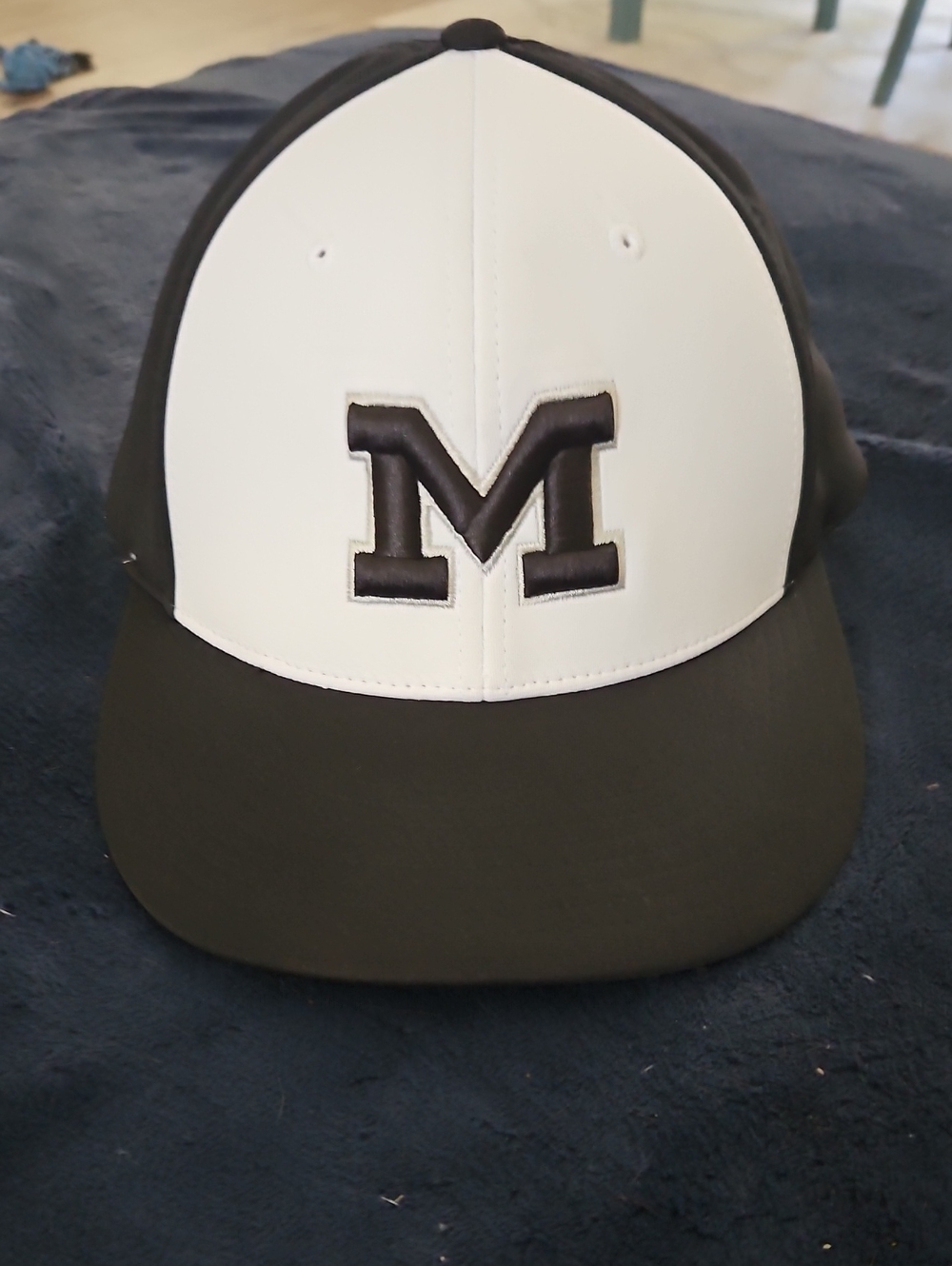 Black & White 'M' Baseball Cap - Unbranded